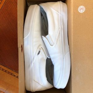 Men’s Size 13 White Classic Slip on Vans